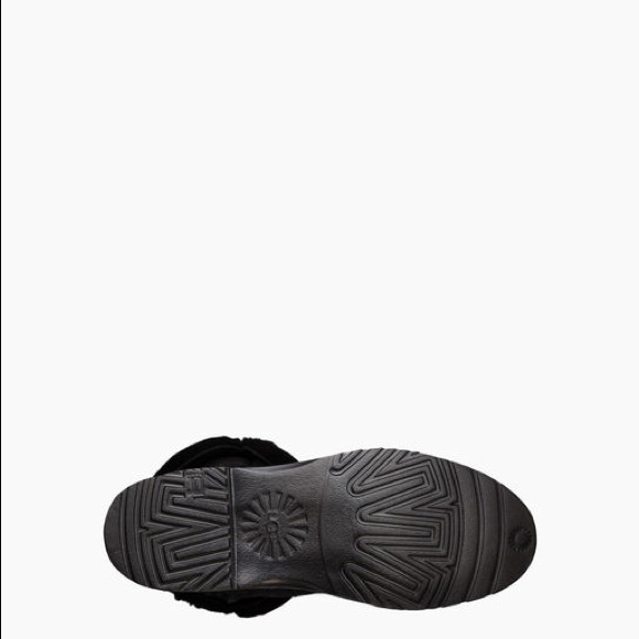 UGG Sibley Tall Over the Knee Black Suede Fur Boot 5.5 - Picture 6 of 13